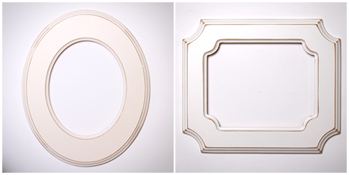 Oval and REctangle Frame diptych